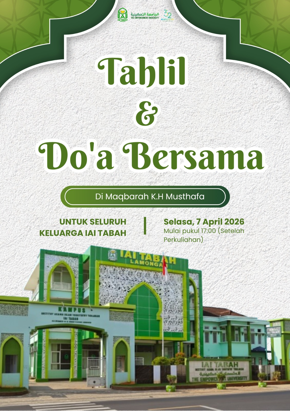 Ziarah ke Maqbarah, Tahli...