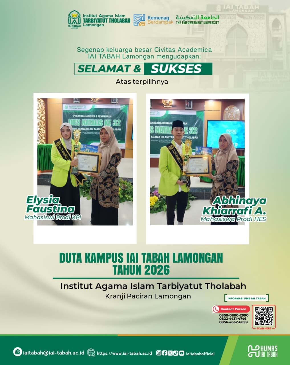 Selamat Terpilih Duta Kam...